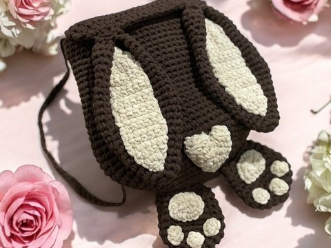 Hasenrucksack häkeln – niedliche Häkelanleitung für Kinder