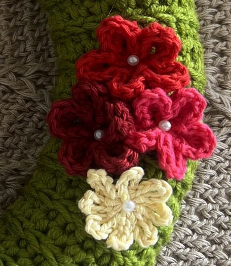 Häkelanleitungen Türkranz, 4 Blüten, Osterei und Osternest