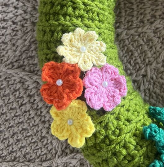 Häkelanleitungen Türkranz, 4 Blüten, Osterei und Osternest