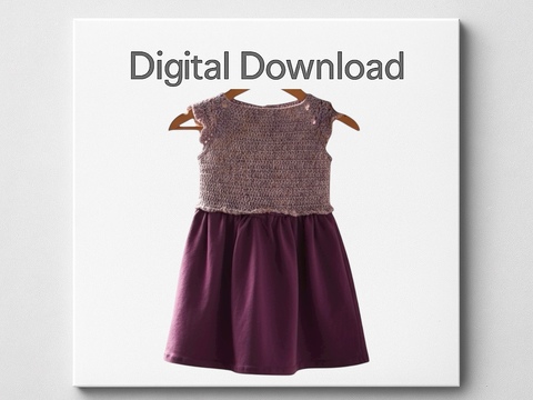 DIY Häkelanleitung Kinderkleid Luise - Größe 50/56 bis 122/128 - Deutsch