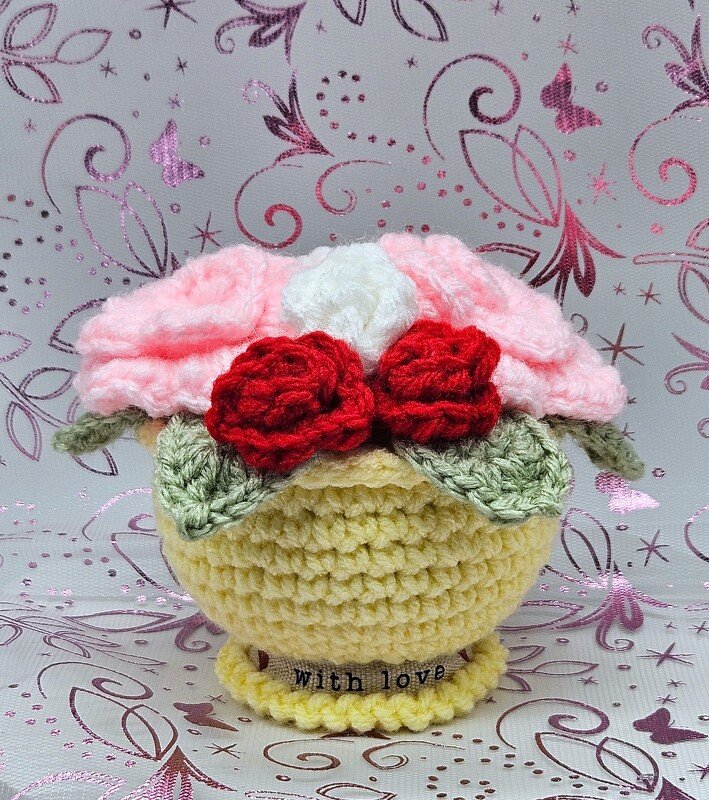 Everlasting Roses in a Pot- Crochet Pattern