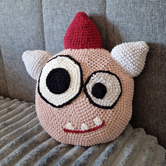 249 Häkelanleitung Kissen Häkelkissen Monster