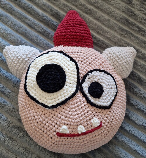 249 Häkelanleitung Kissen Häkelkissen Monster