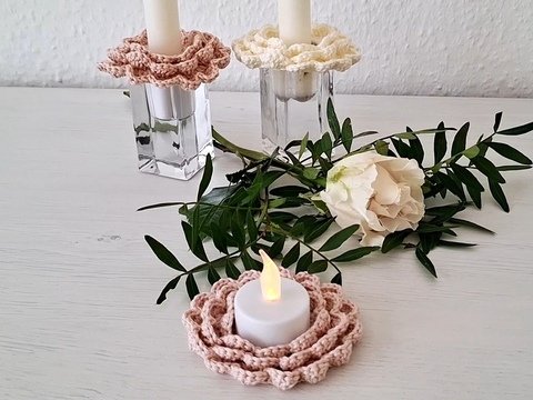 Kerzenkränze - Teelichtkränze häkeln