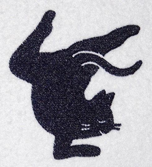 Stickdatei - Yoga Katze gefüllt Silhouette