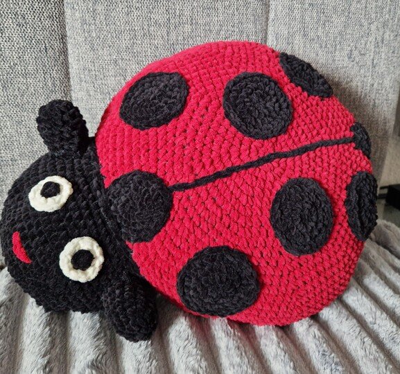 250 Häkelanleitung Kissen Tierkissen Marienkäferchen