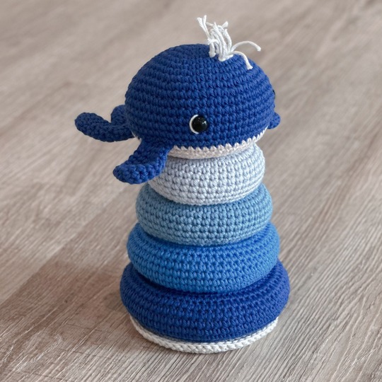 Stapelturm Willy der Wal - Häkelanleitung | Deutsch & Englisch