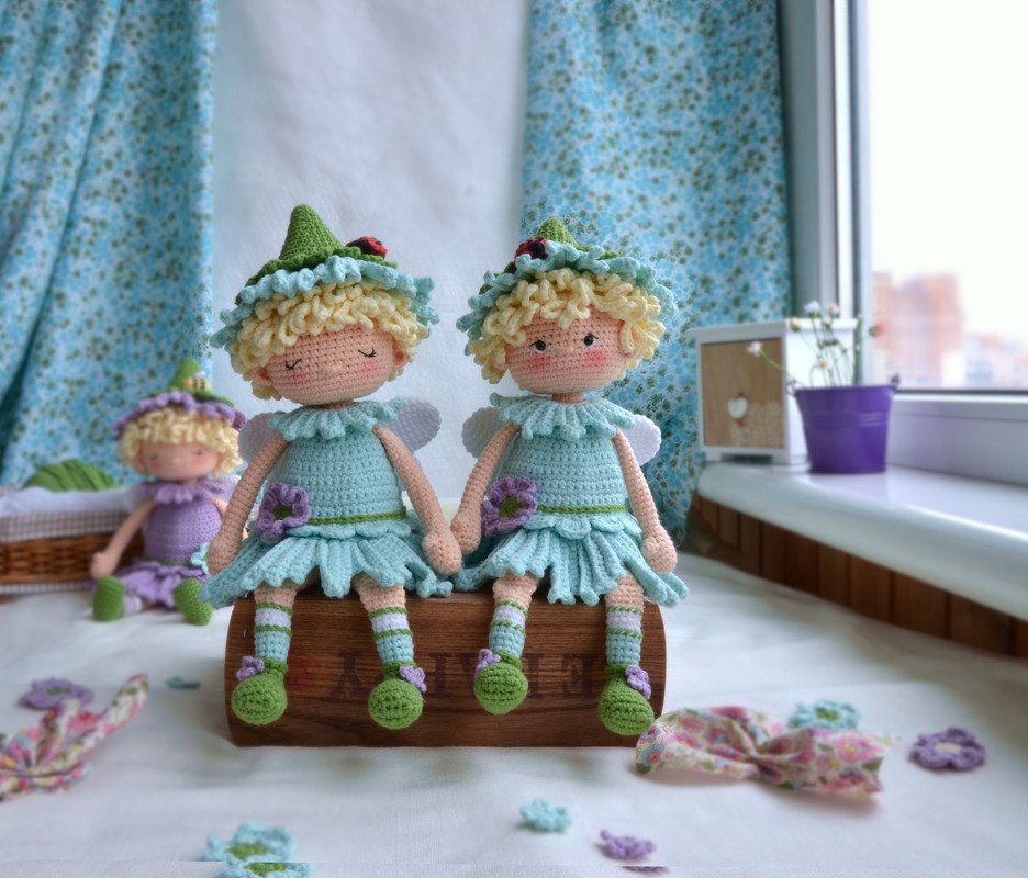 Amigurumi-Puppen Häkelanleitung Flora, die Blumenfee, Engel, süße Puppe - Bild 2