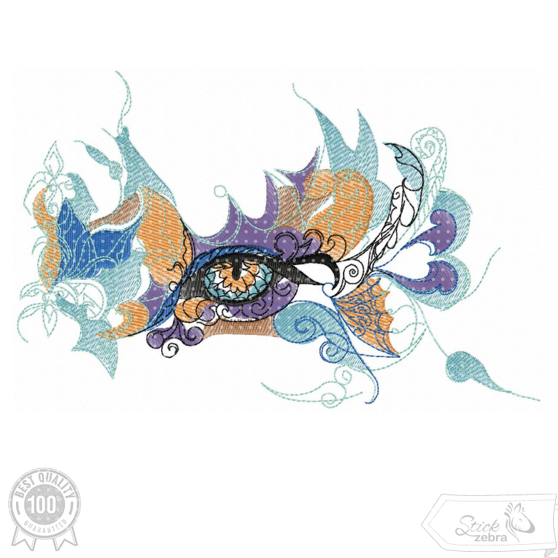 Auge Stickdatei – Ornamentales Fantasie-Motiv für besondere Akzente