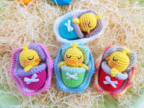 Häkelanleitung - Kuschelküken im Ei