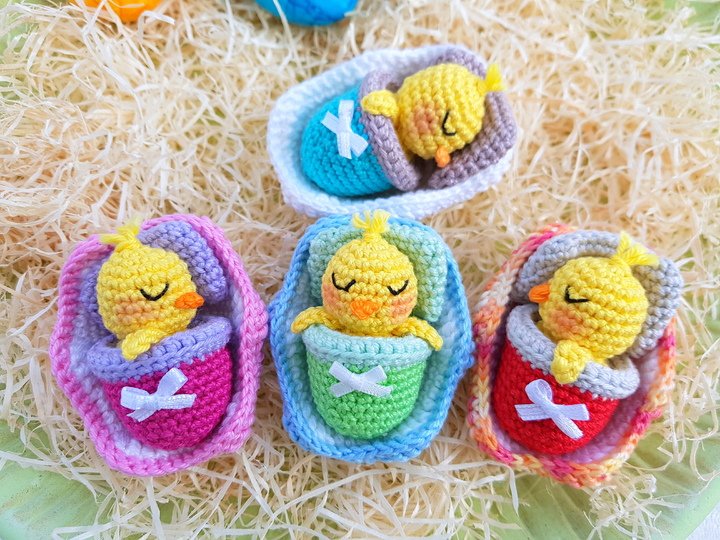 Häkelanleitung - Kuschelküken im Ei
