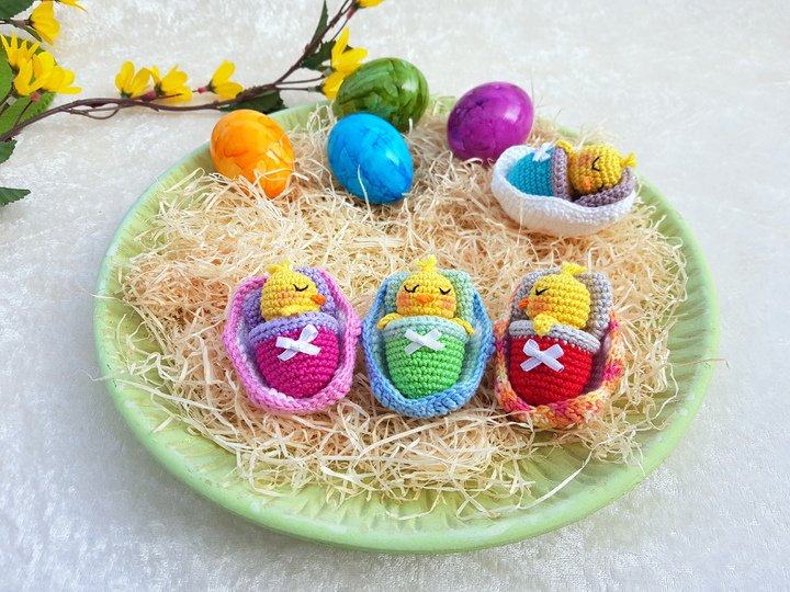 Häkelanleitung - Kuschelküken im Ei