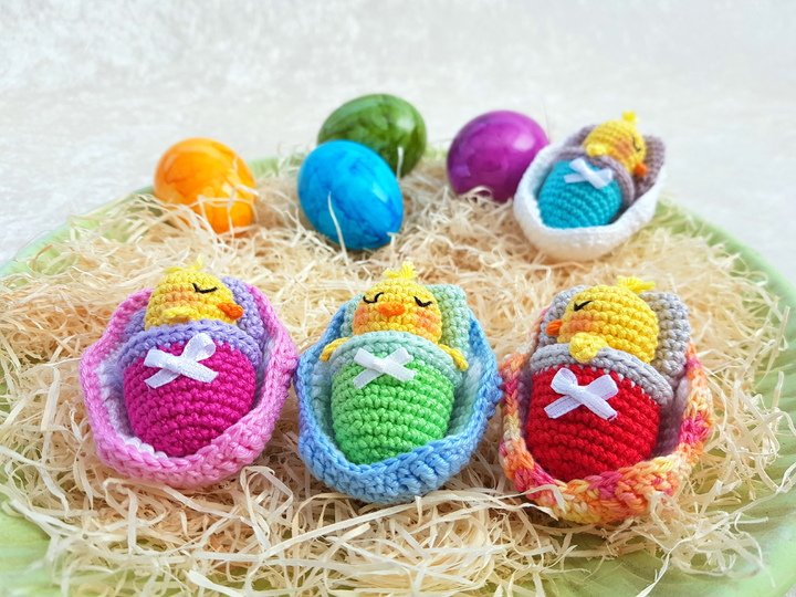 Häkelanleitung - Kuschelküken im Ei