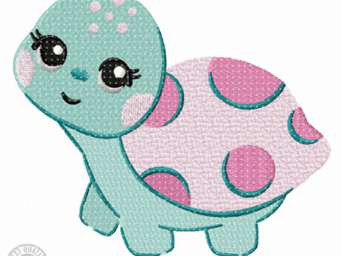 Schildkröte Stickdatei – Süßes Kindermotiv für deine Nähideen