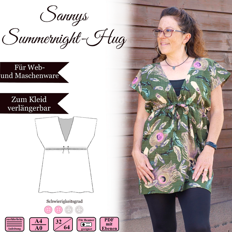 Sannys Summernight Hug - Gr 32-64 - E-Book und Nähanleitung