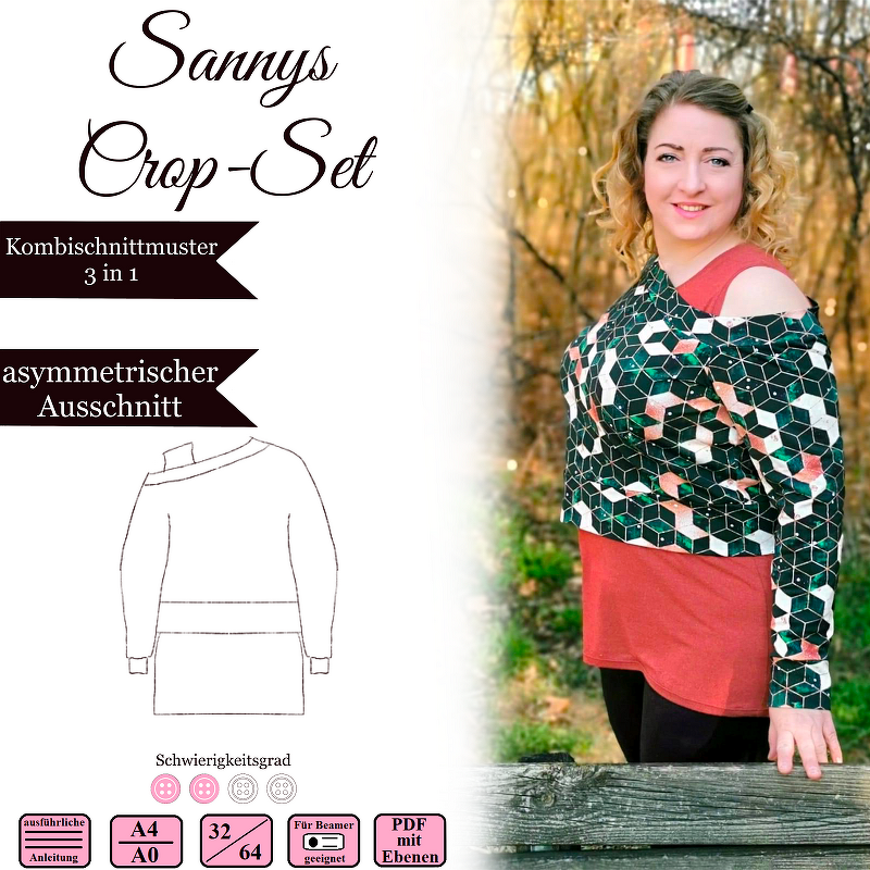Sannys Crop Set - Gr 32-64 - E-Book und Nähanleitung