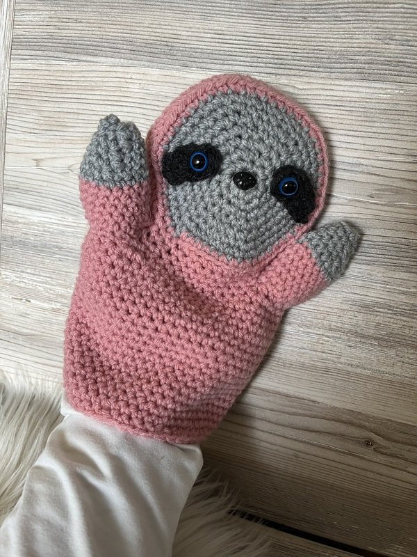 Häkelanleitung Handpuppe Faultier - nicht nur für die Kleinsten - Bild 3