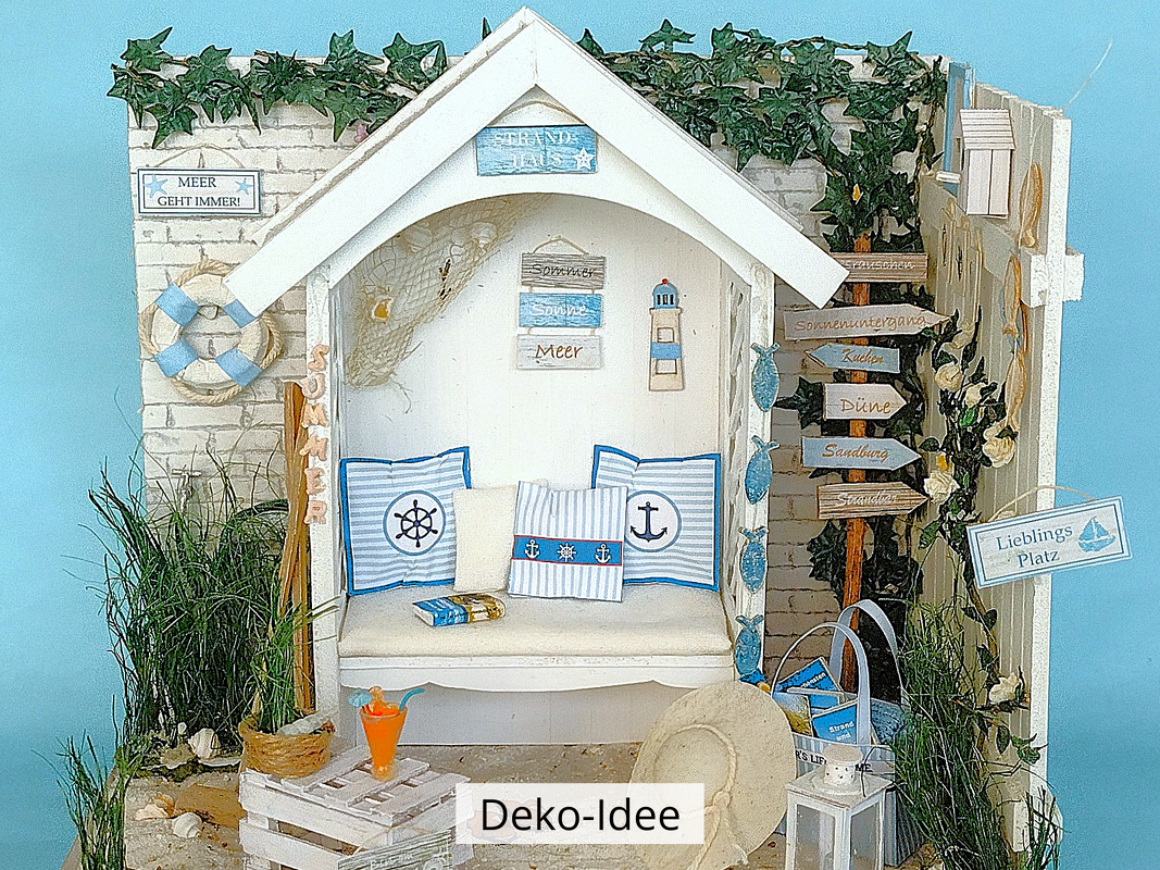 Bastelanleitung Miniatur-Laubenbank