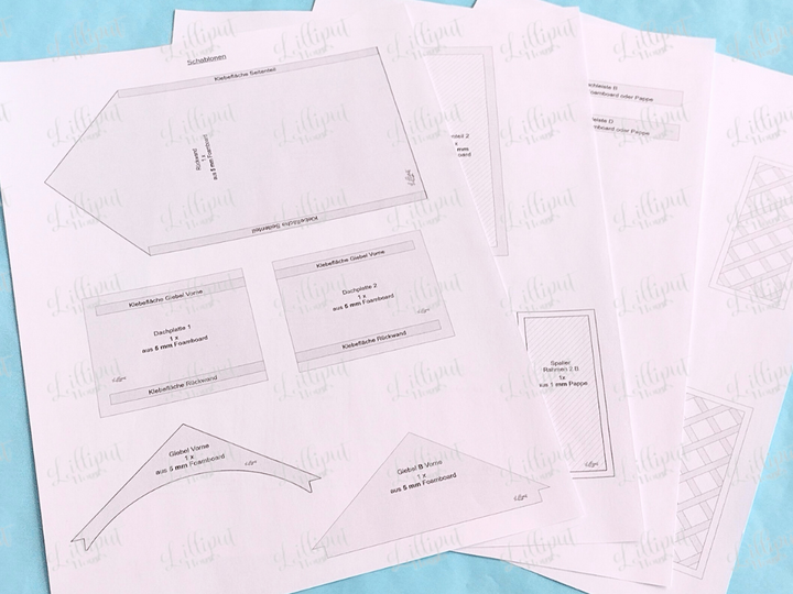 Bastelanleitung Miniatur-Laubenbank