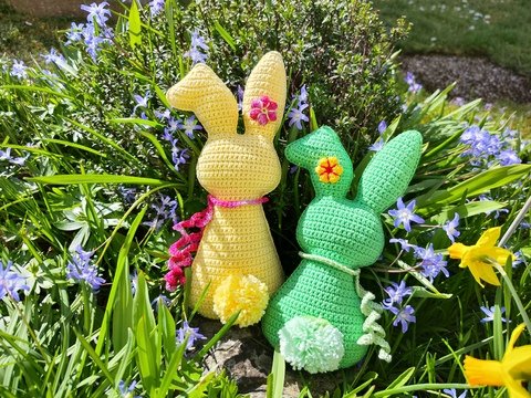 Häkelanleitung "Häschen Puschelschwanz" (in 2 Größen)