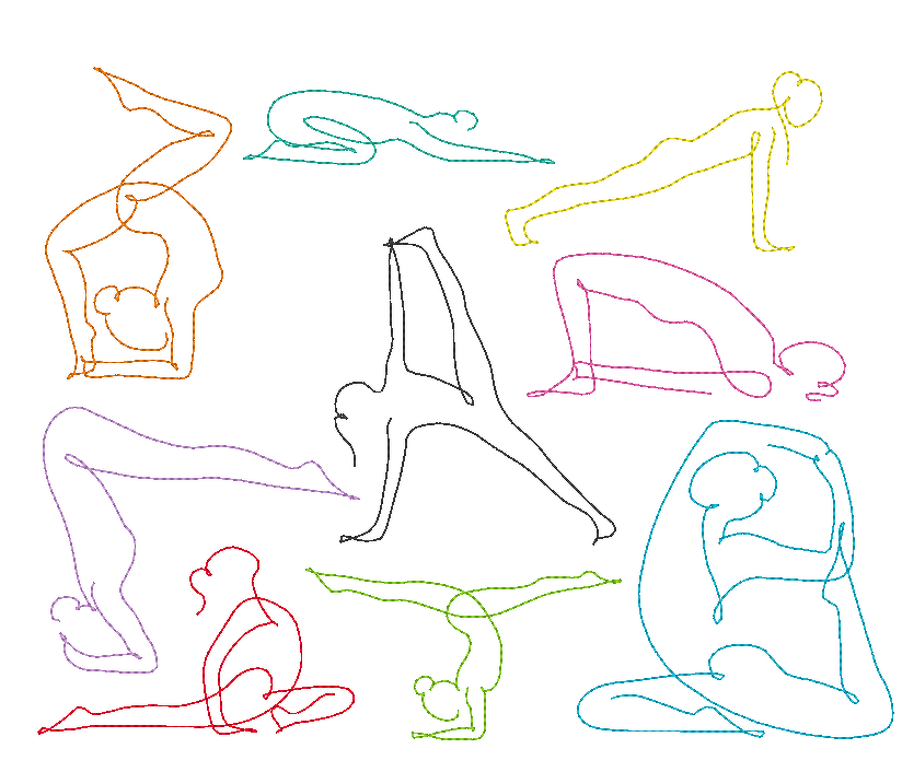 Stickdatei - Yoga Linie 2 - Sport Frau schlicht / einfach / schnell - Bild 6