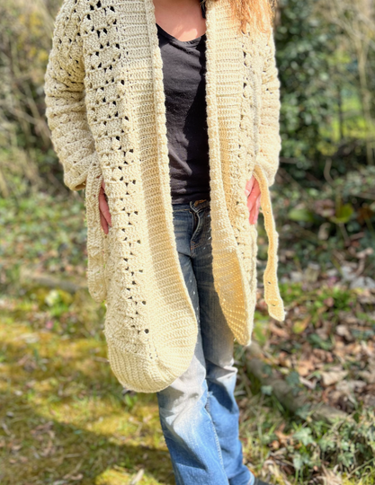 Häkelanleitung Cozy-Karo Mantel