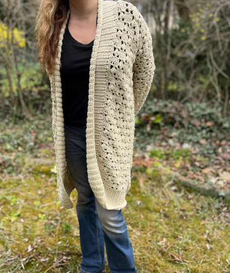 Häkelanleitung Cozy-Karo Mantel