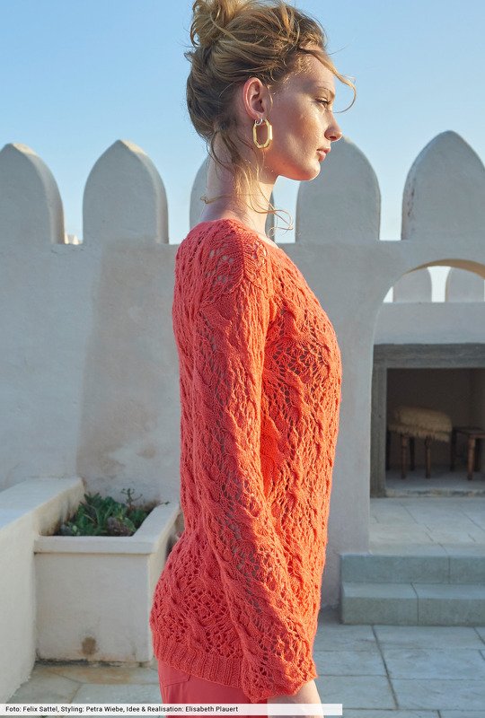 Pulli im Ajour-Zopfmuster - Bild 2