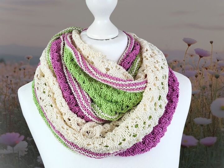 Strickanleitung Dotting the flowers