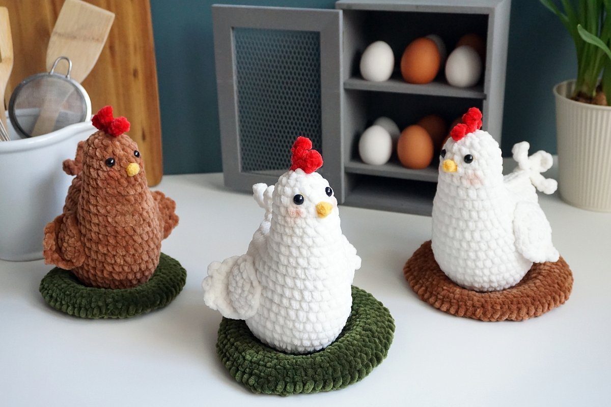 Häkelanleitung Huhn im Nest - PDF Datei, deutsch