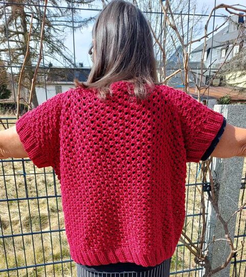 Häkelanleitung Ponchopulli Indira