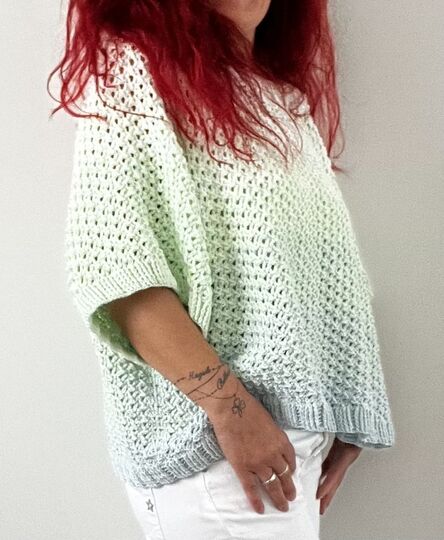 Häkelanleitung Ponchopulli Indira