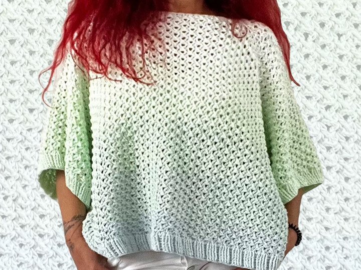 Häkelanleitung Ponchopulli Indira