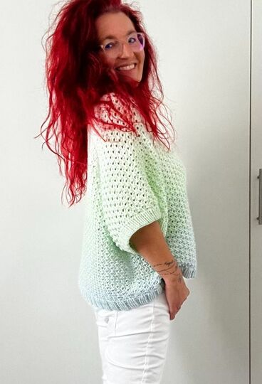 Häkelanleitung Ponchopulli Indira