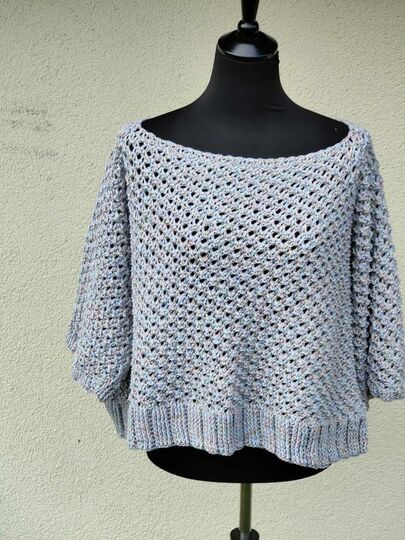 Häkelanleitung Ponchopulli Indira