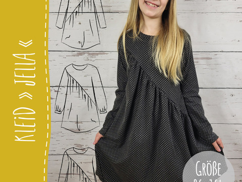 KLEID "JELLA" | Schnittmuster und Anleitung | Gr. 86-164 | 3 WEITEN