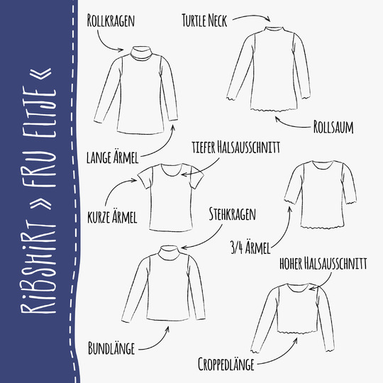 RIBSHIRT "FRU ELTJE" - Schnittmuster und Anleitung