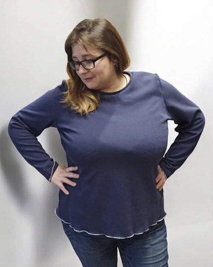 RIBSHIRT "FRU ELTJE" | Schnittmuster und Anleitung | Gr. 32-58