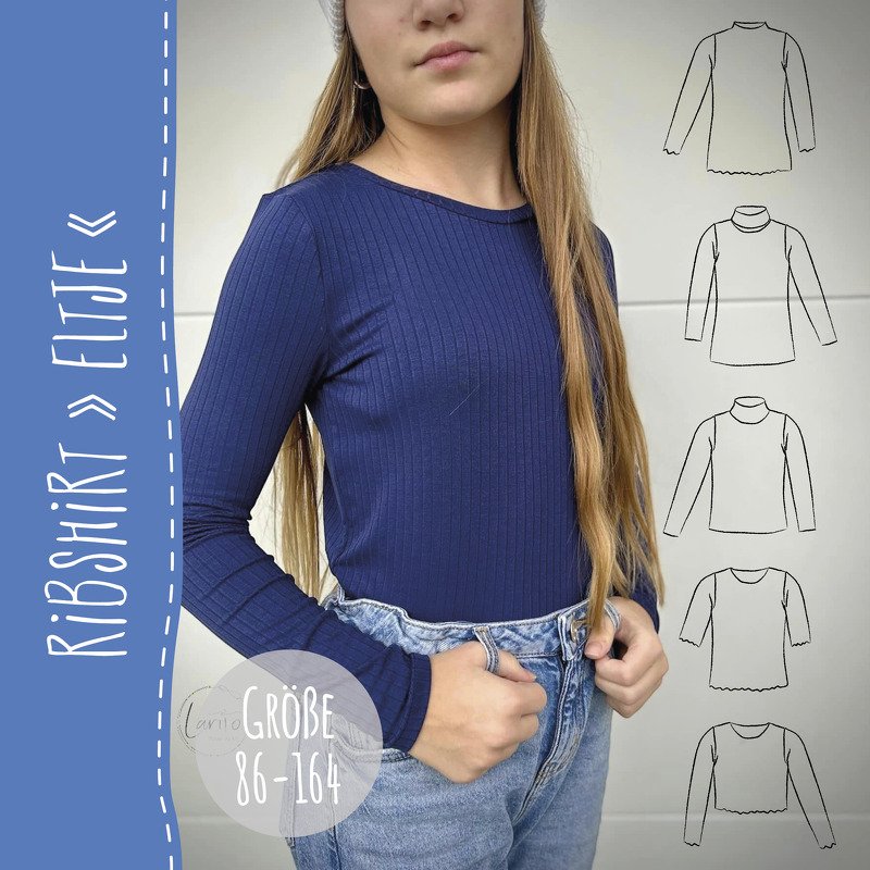 RIBSHIRT "ELTJE" - Schnittmuster und Anleitung
