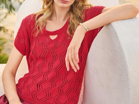 Pulli mit Ajourrauten