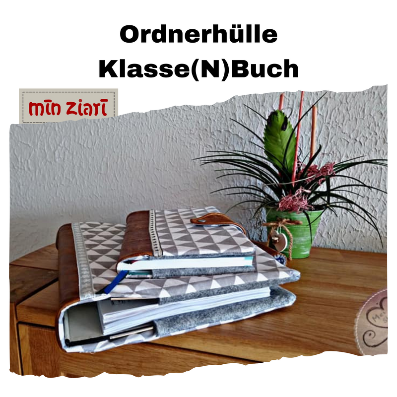 Schnittmuster Ordnerhülle Klasse(N)Buch
