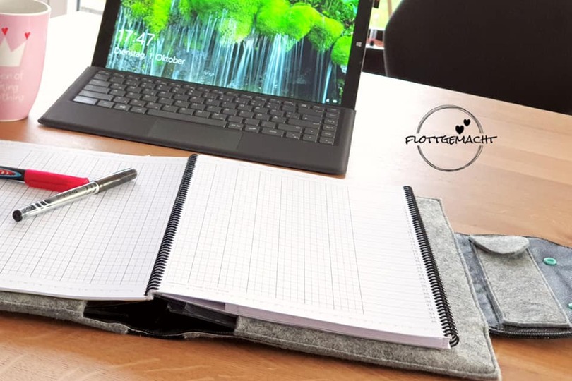 Schnittmuster Ordnerhülle Klasse(N)Buch