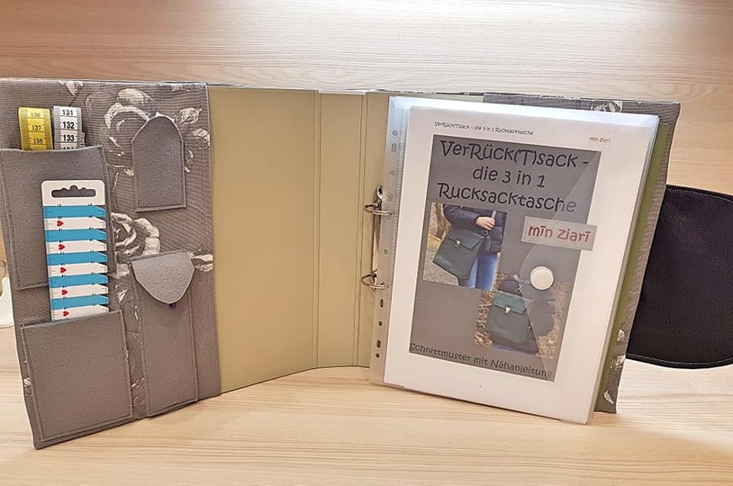 Schnittmuster Ordnerhülle Klasse(N)Buch