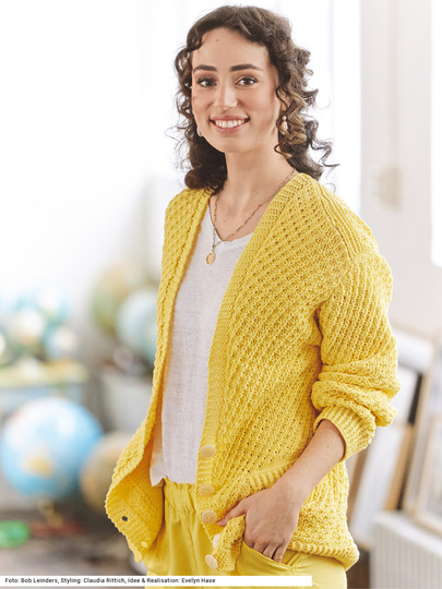 Jacke mit V-Ausschnitt und Taschen