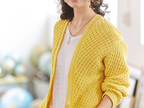 Jacke mit V-Ausschnitt und Taschen