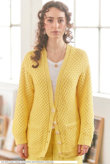 Jacke mit V-Ausschnitt und Taschen