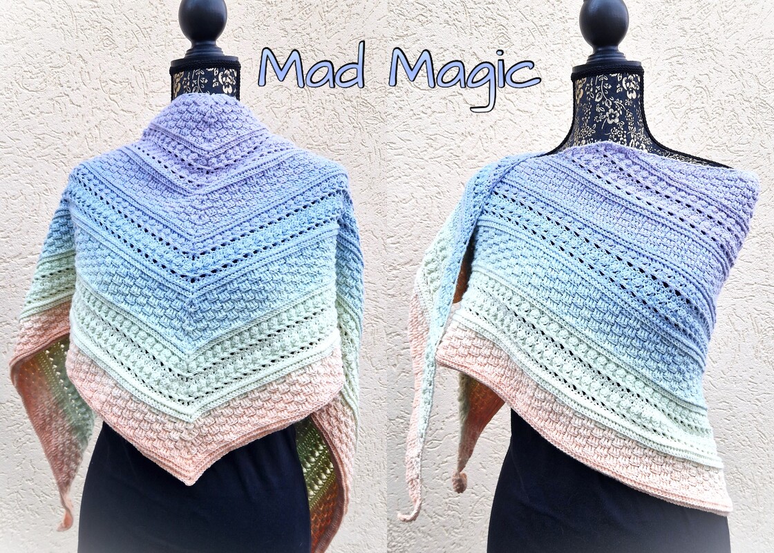 Mad Magic - Häkelanleitung flaches Dreieckstuch