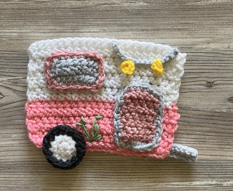 Häkelanleitung Applikation Wohnwagen - Bild 2