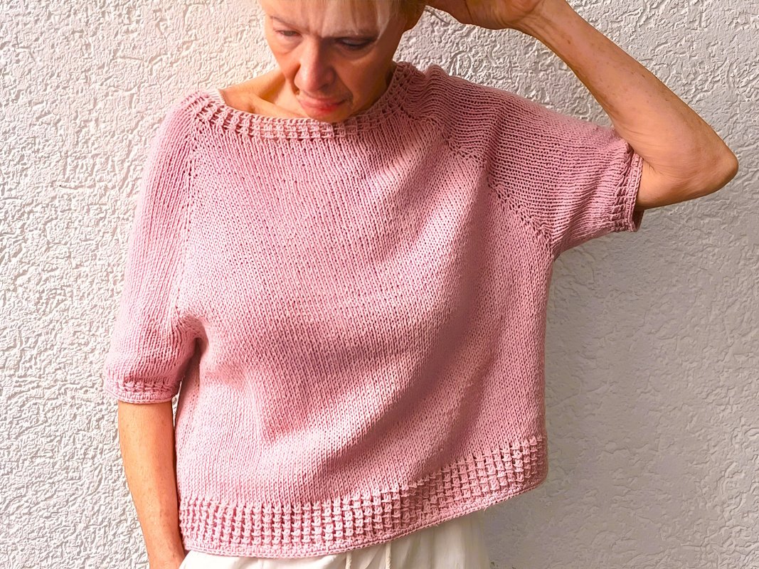 Shirt, Pullover, Raglan von oben "Like a Lady" , Gr. S-XXXL, elegant - Bild 4