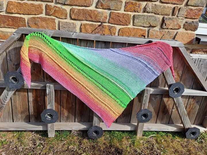 Häkelanleitung asymmetrisches Tuch Fisch-Gretchen